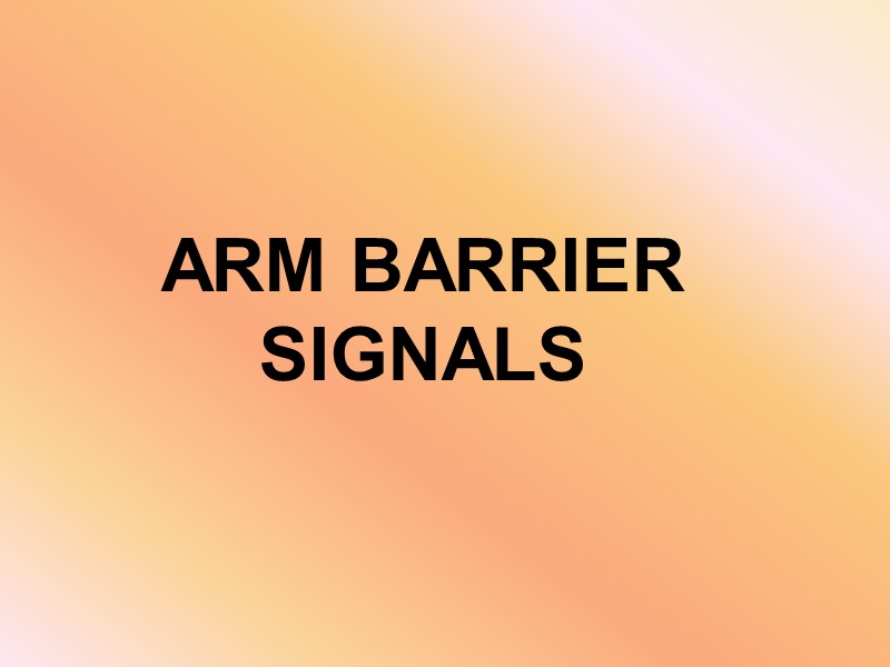 ARM BARRIER SIGNALS
